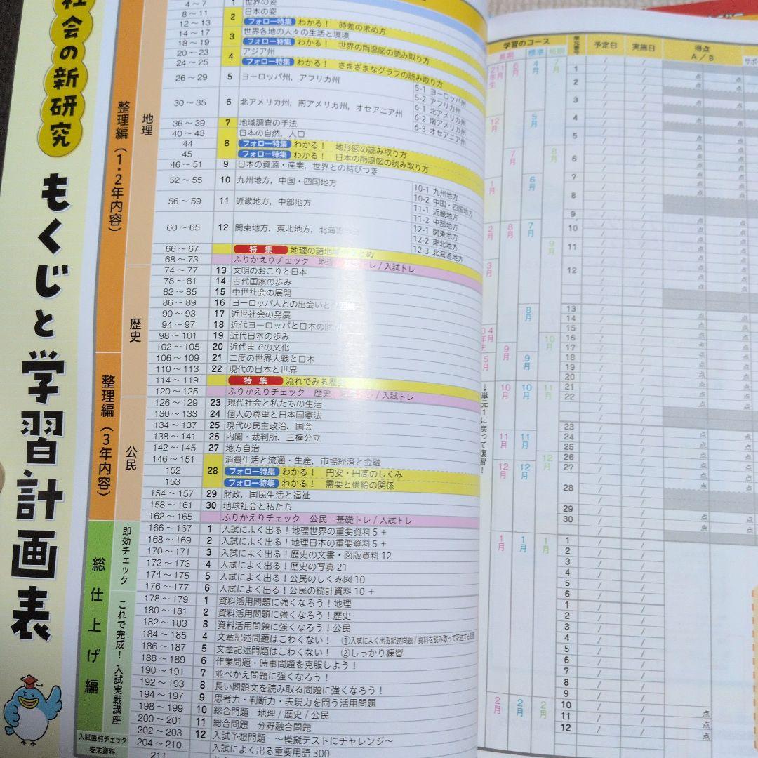 令和7年度用 改訂版　新研究・新研究定着ノート　5教科セット