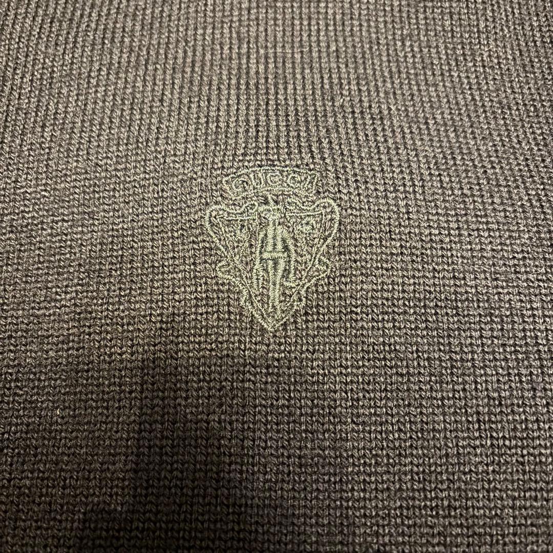 GUCCI ウール ジップ セーター クレスト刺繍