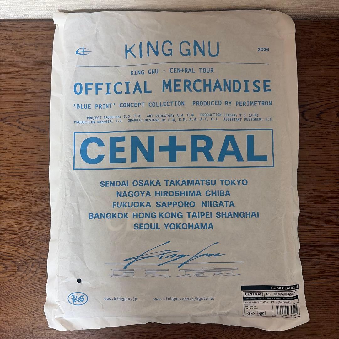 King Gnu CENTRAL KEY VISUAL TEE スミクロ