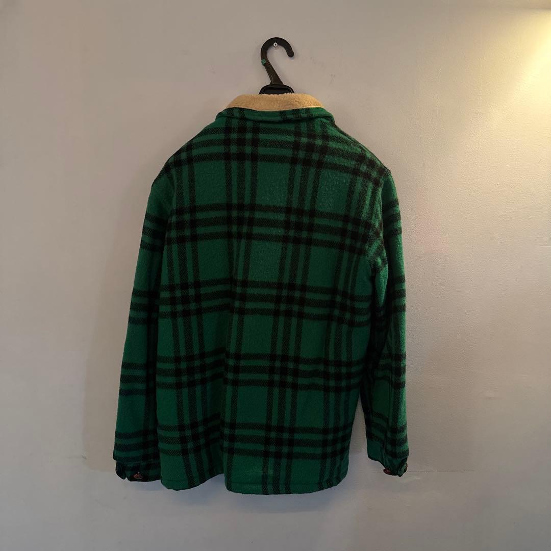 L.L.Bean 緑・黒チェック フリースジャケット