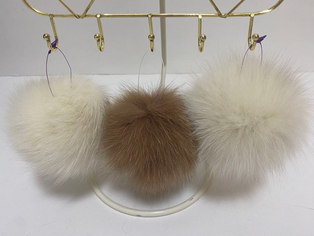 ［新品］毛皮マフラー(フォックス) 茶色　常凛様