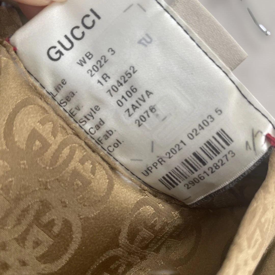 k*a様 GUCCI ロッキングシルクワンピース ドレスシャツ GGロゴ柄