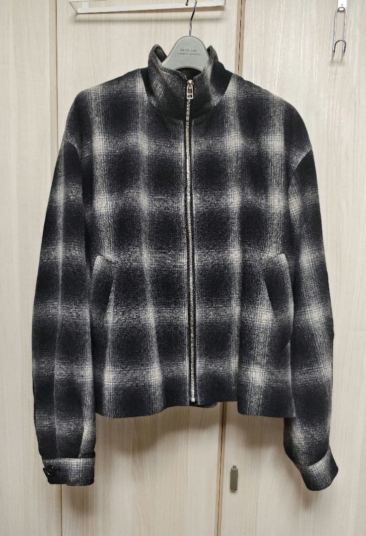 ジャケット・アウター soe Ombre Check Short Jacket with Scarf