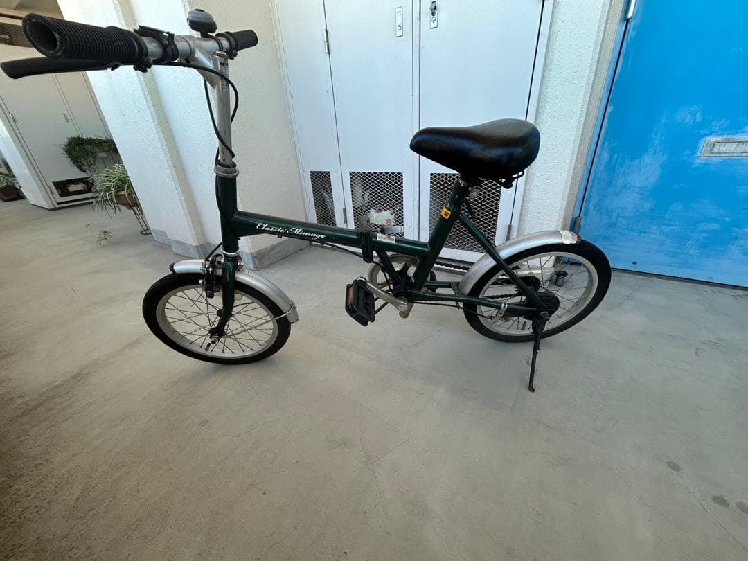 折りたたみ自転車 グリーン16寸