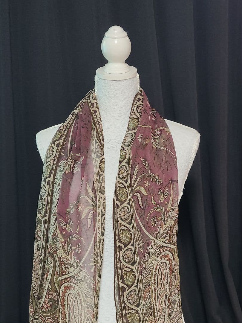 週末値下げ♪ETRO ペイズリー柄 シルク ストール　イタリア製