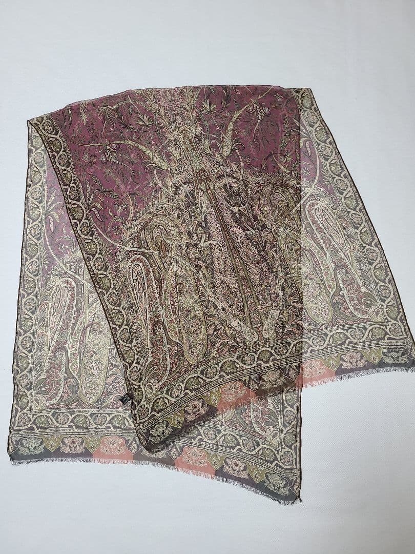 週末値下げ♪ETRO ペイズリー柄 シルク ストール　イタリア製