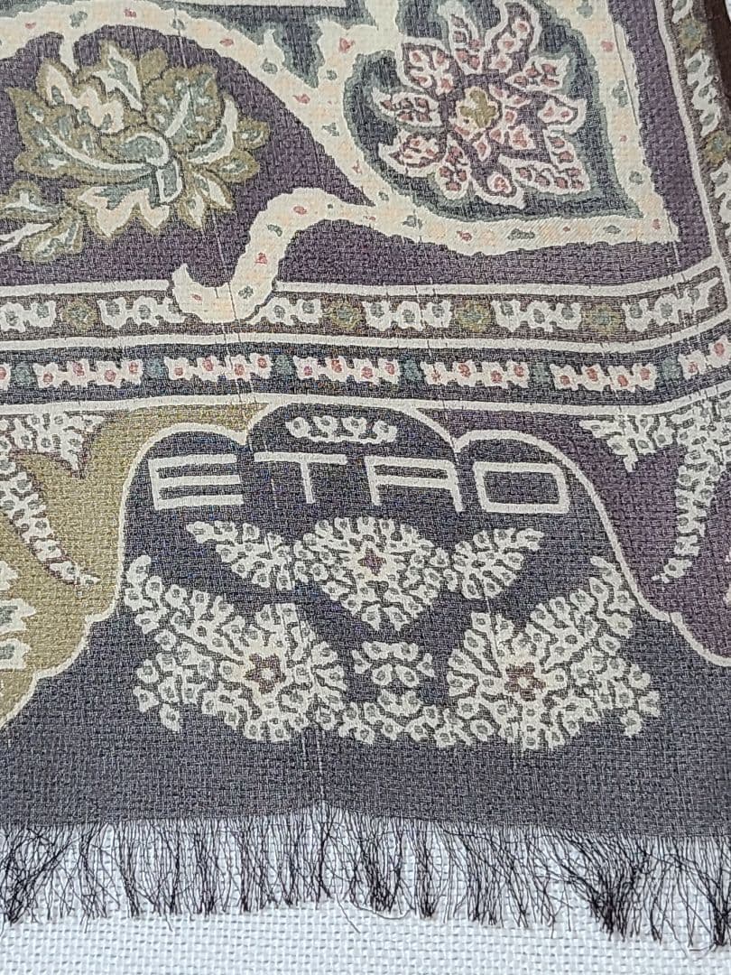 週末値下げ♪ETRO ペイズリー柄 シルク ストール　イタリア製