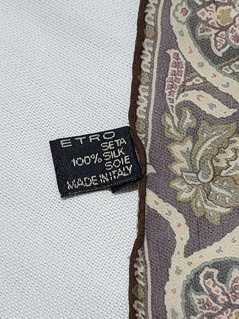 週末値下げ♪ETRO ペイズリー柄 シルク ストール　イタリア製