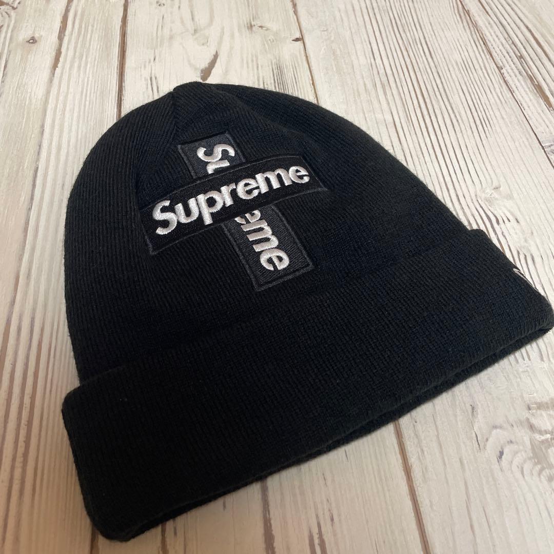 Supreme New Era Cross Box Logo Beanie 黒