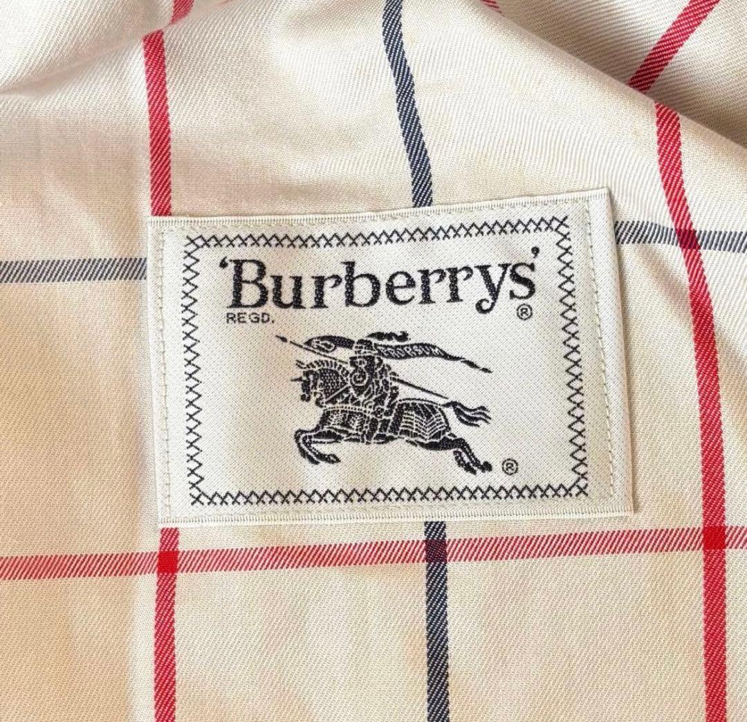 Burberrys スプリングコート　チェック　Aライン　ネイビー　S〜M
