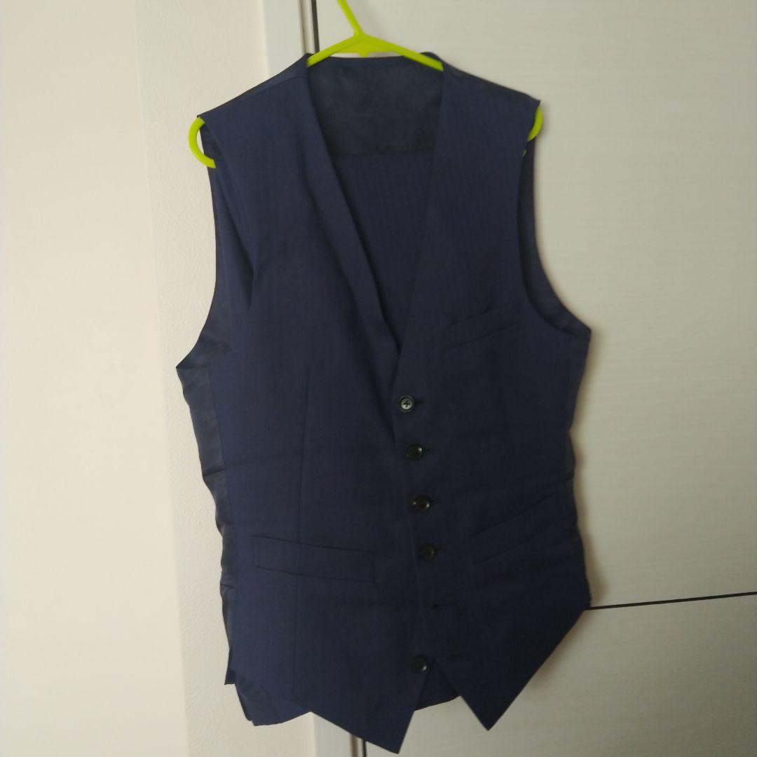 定価7万　FABRIC TOKYO　3ピース スーツ　ウール100％ ネイビー