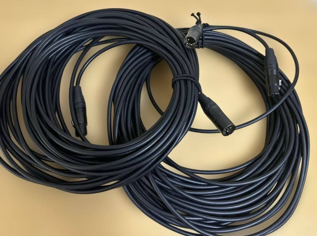 マイクケーブル　約20ｍ　2本CANARE　L-4E6S　NEUTRIK
