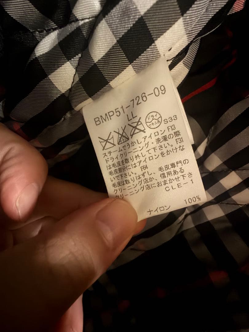 【美品/LL】　バーバリーブラックレーベル★モッズコート★BURBERRY★中綿