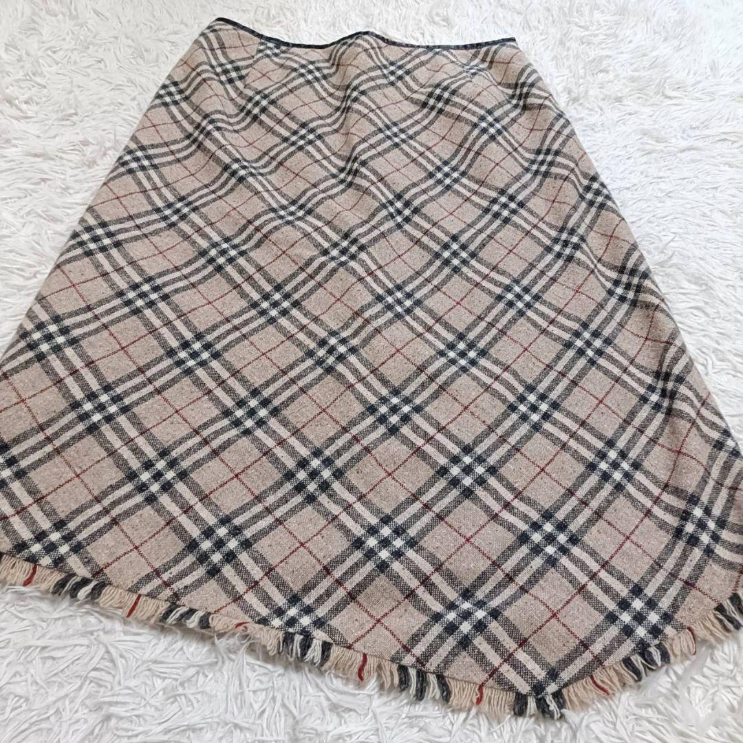 BURBERRY バーバリー　ノバチェック　ロング　スカート　大きいサイズ　変形