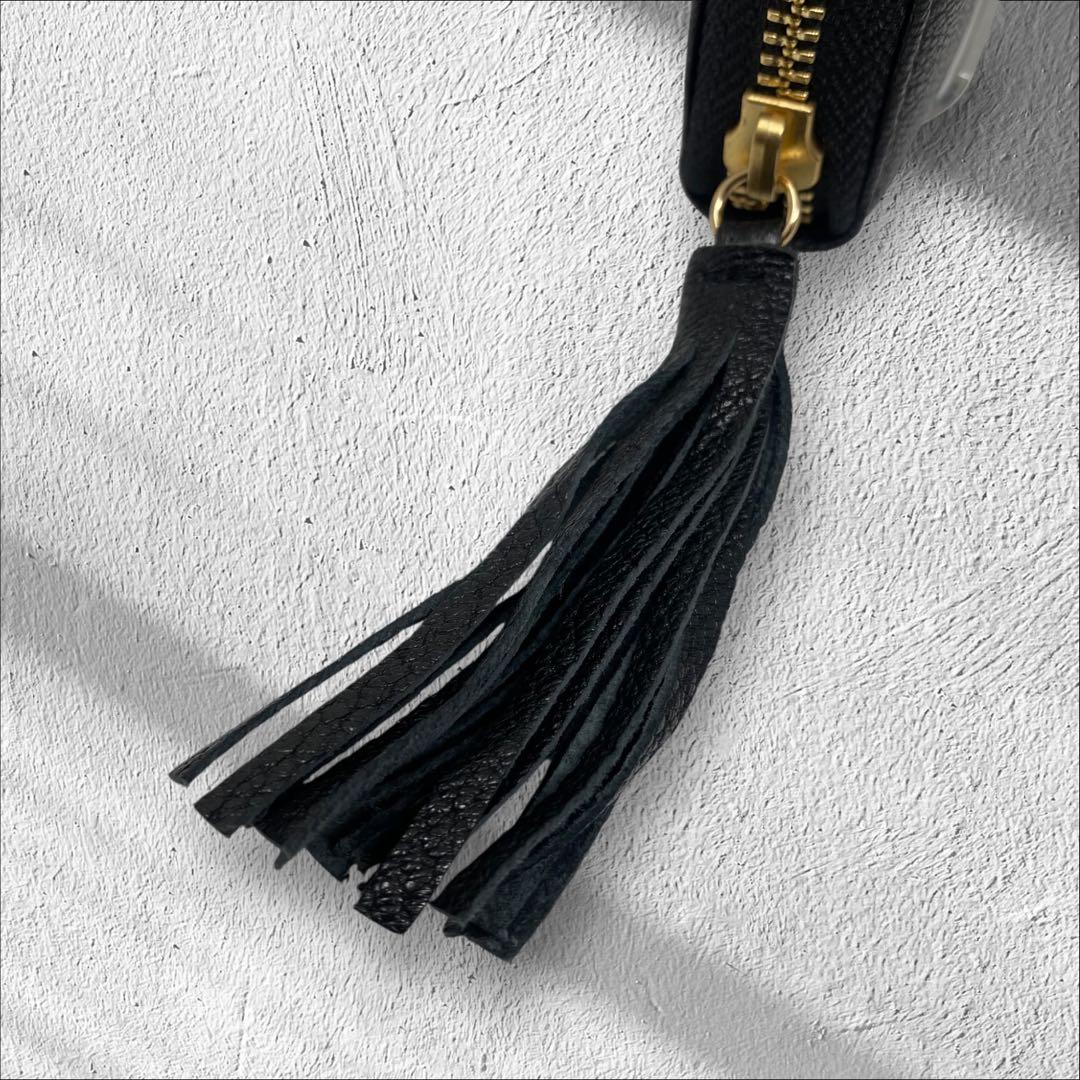 未使用 虎屋ういろ perche ear ジャバラ二つ折り財布 ブラック 財布