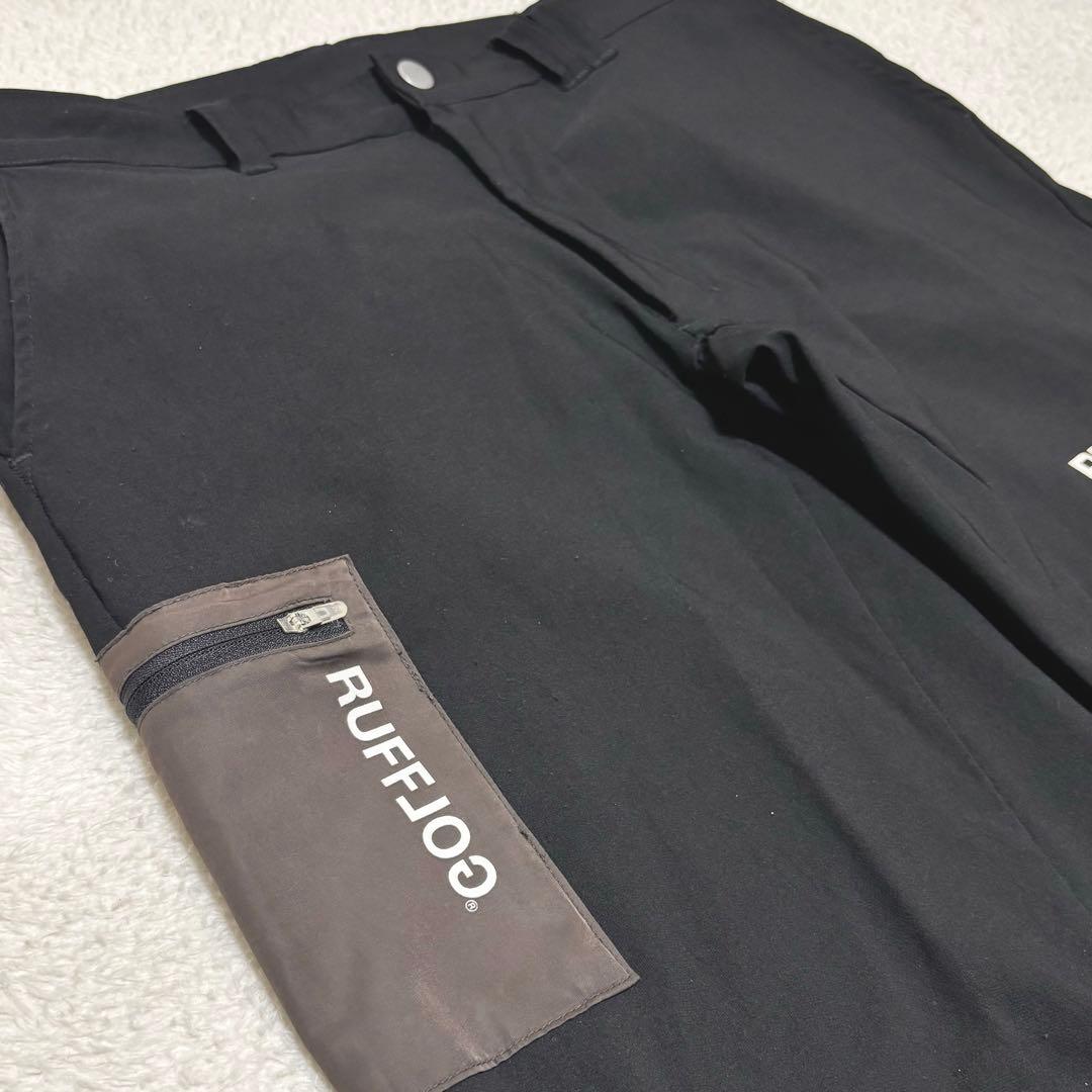 RUFFLOG ラフロッグ サイドポケット ストレッチパンツ 黒 XL