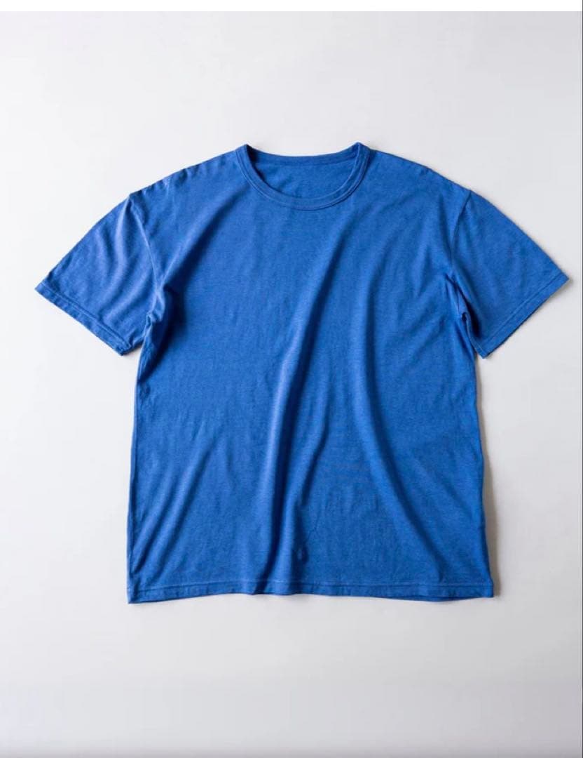 HERENESSヒアネス COTTON×SILKブルーTシャツサイズL未使用品