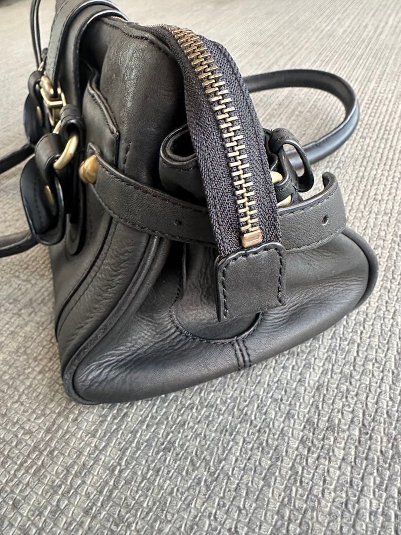 バッグ studs design leather hand bag