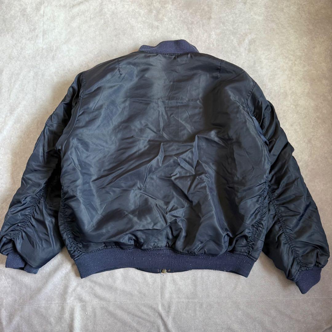 90s アルファ フライトジャケット ネイビー XL