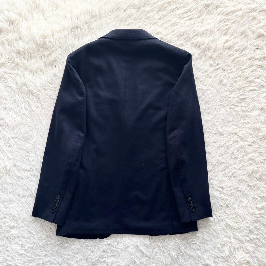 <美品> LARDINI サルトリア カシミヤ100% ネイビー ジャケット46