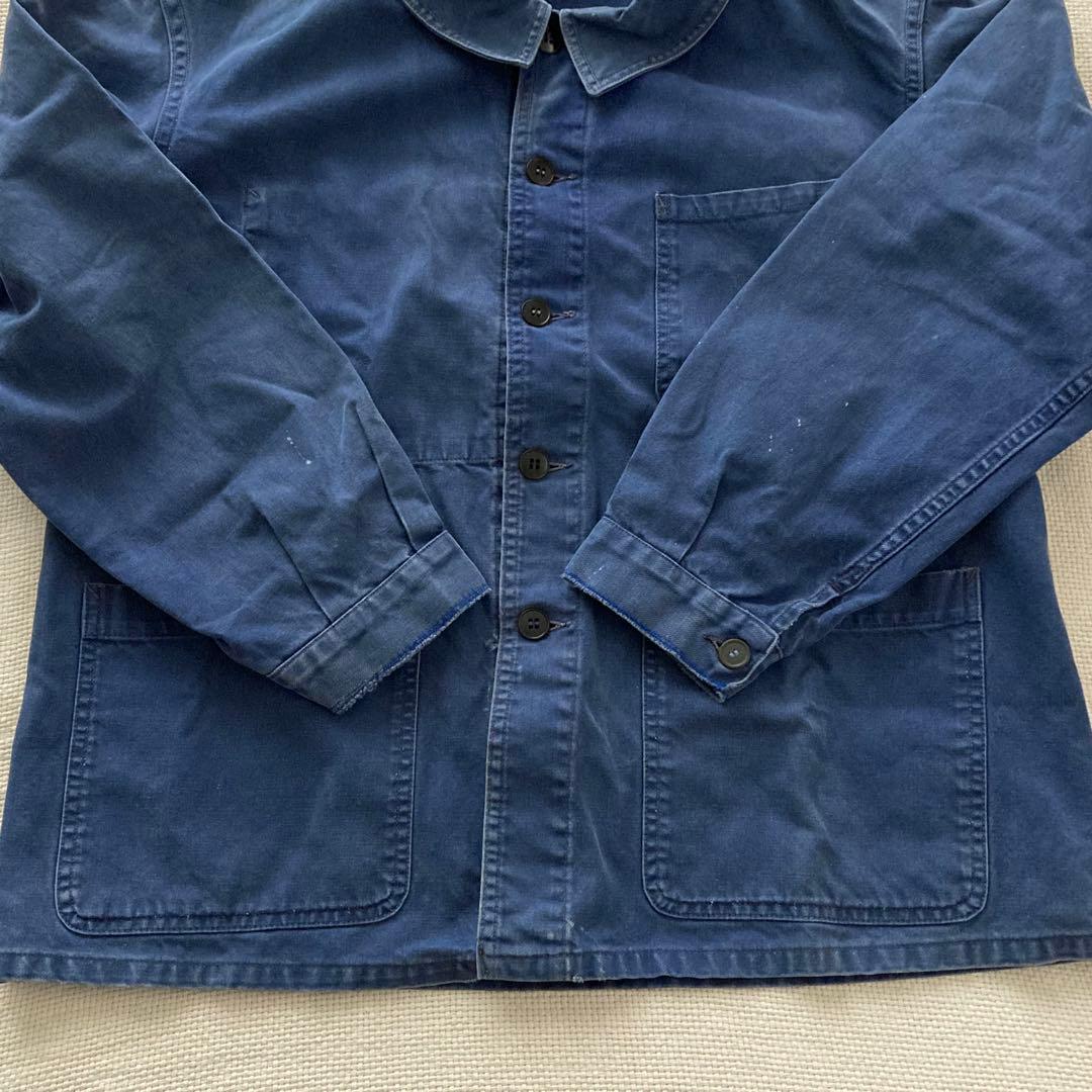 50s ユーロ フレンチ ワーク ジャケット モールスキン ビンテージ レア