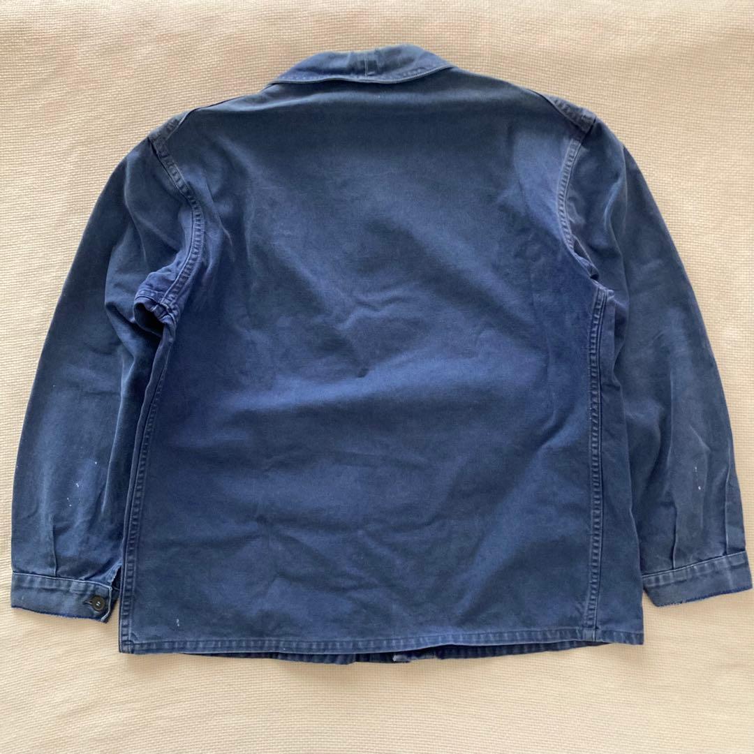 50s ユーロ フレンチ ワーク ジャケット モールスキン ビンテージ レア