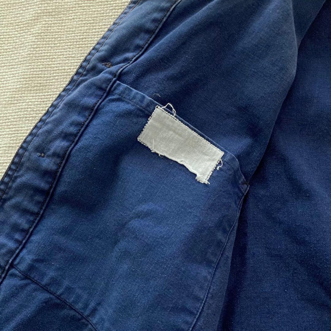 50s ユーロ フレンチ ワーク ジャケット モールスキン ビンテージ レア