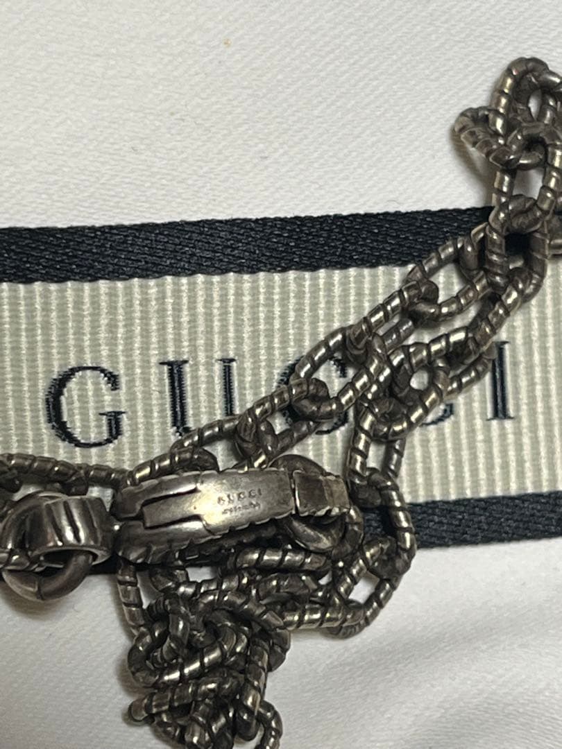 GUCCI グッチ　インターロッキングG シルバーネックレス 箱・冊子付き
