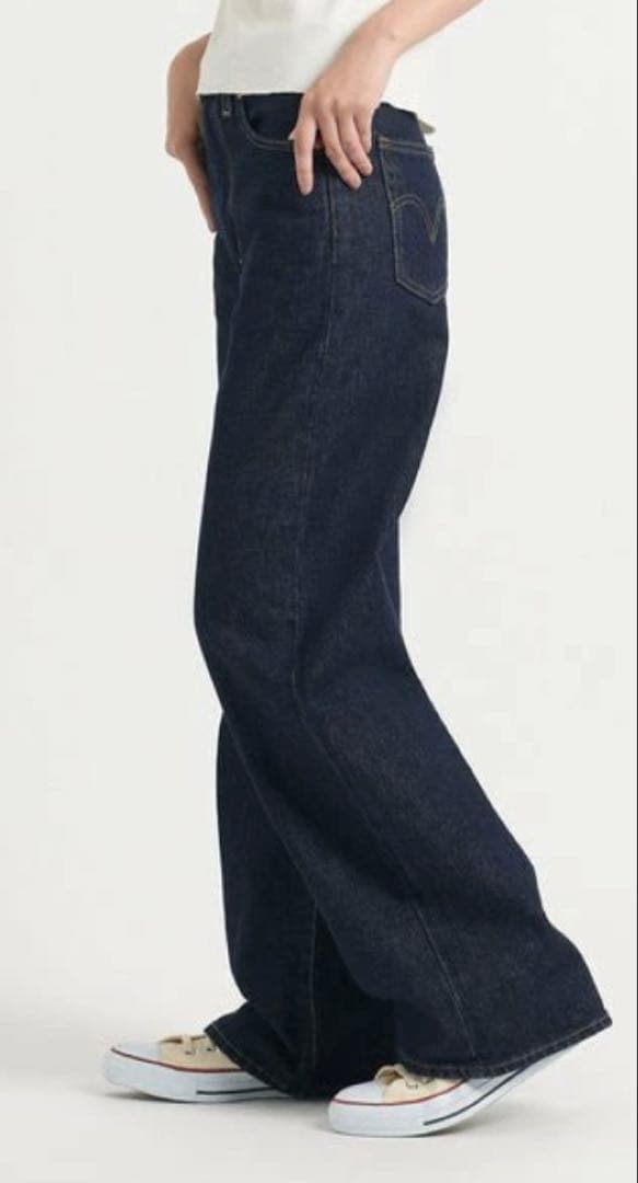 Levi's RIBCAGE WIDE LEG ジーンズ ダークインディゴ26