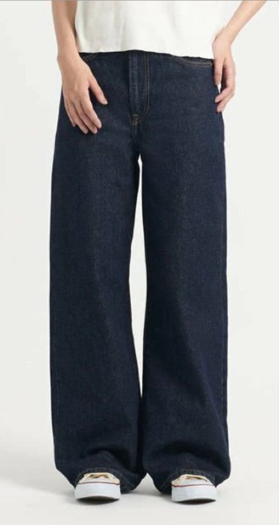 Levi's RIBCAGE WIDE LEG ジーンズ ダークインディゴ26