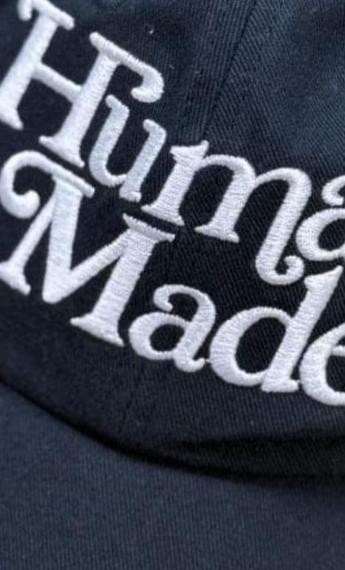 HUMAN MADE 6パネルキャップ ネイビー 定番 刺繍ロゴ