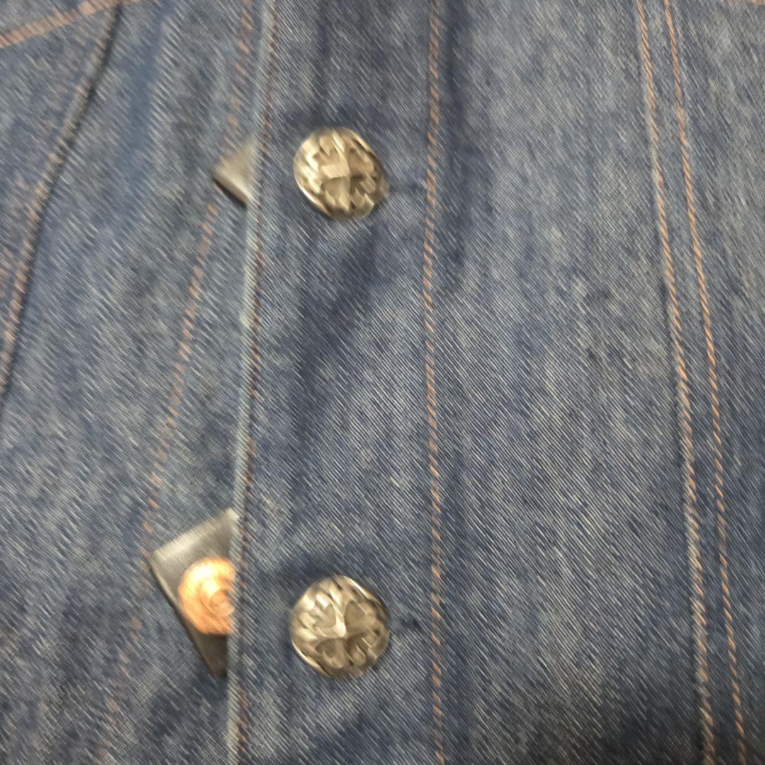 カドヤ KADOYA　デニム　ベスト編み上げ　ハーレーダビットソン　2XL