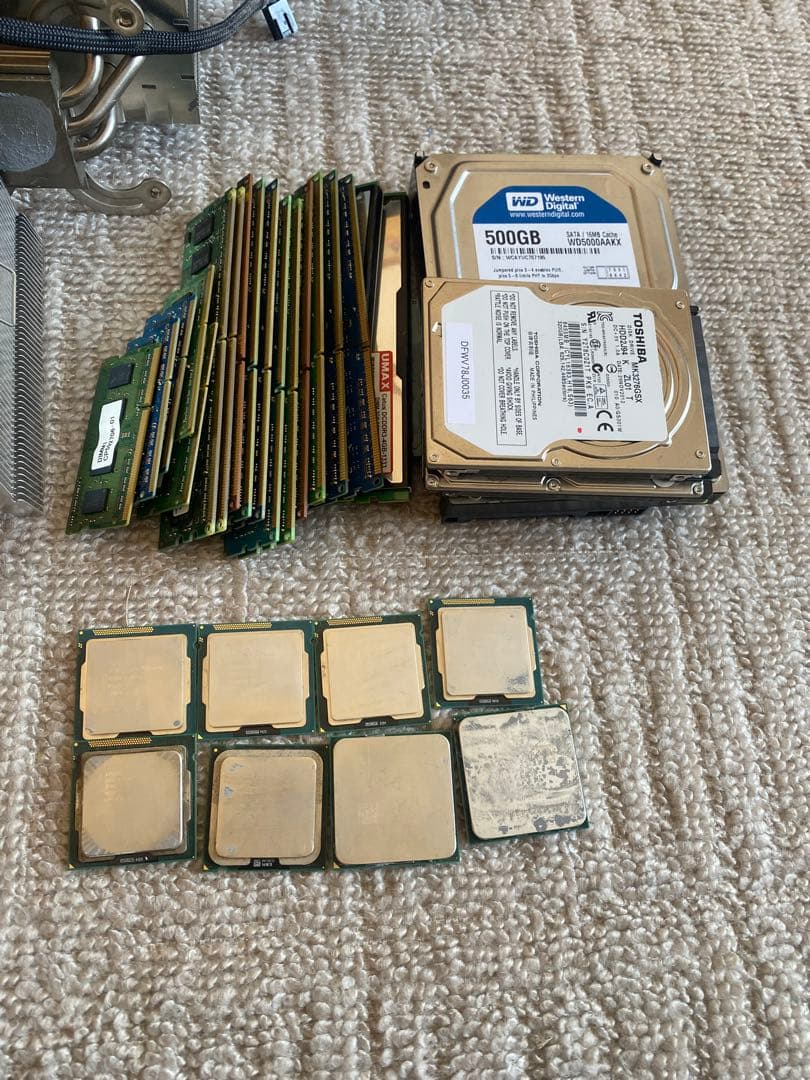 D*6様 PC部品　ジャンク品　寄せ集め　CPU メモリ　電源　ファンなど