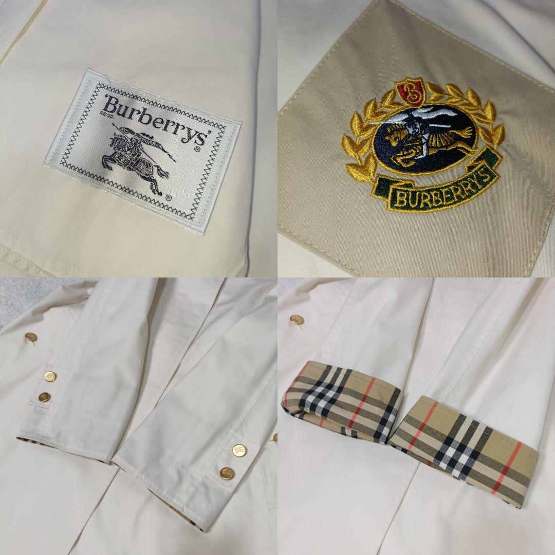希少■Burberrys ステンカラーコート オフホワイト スプリングコート