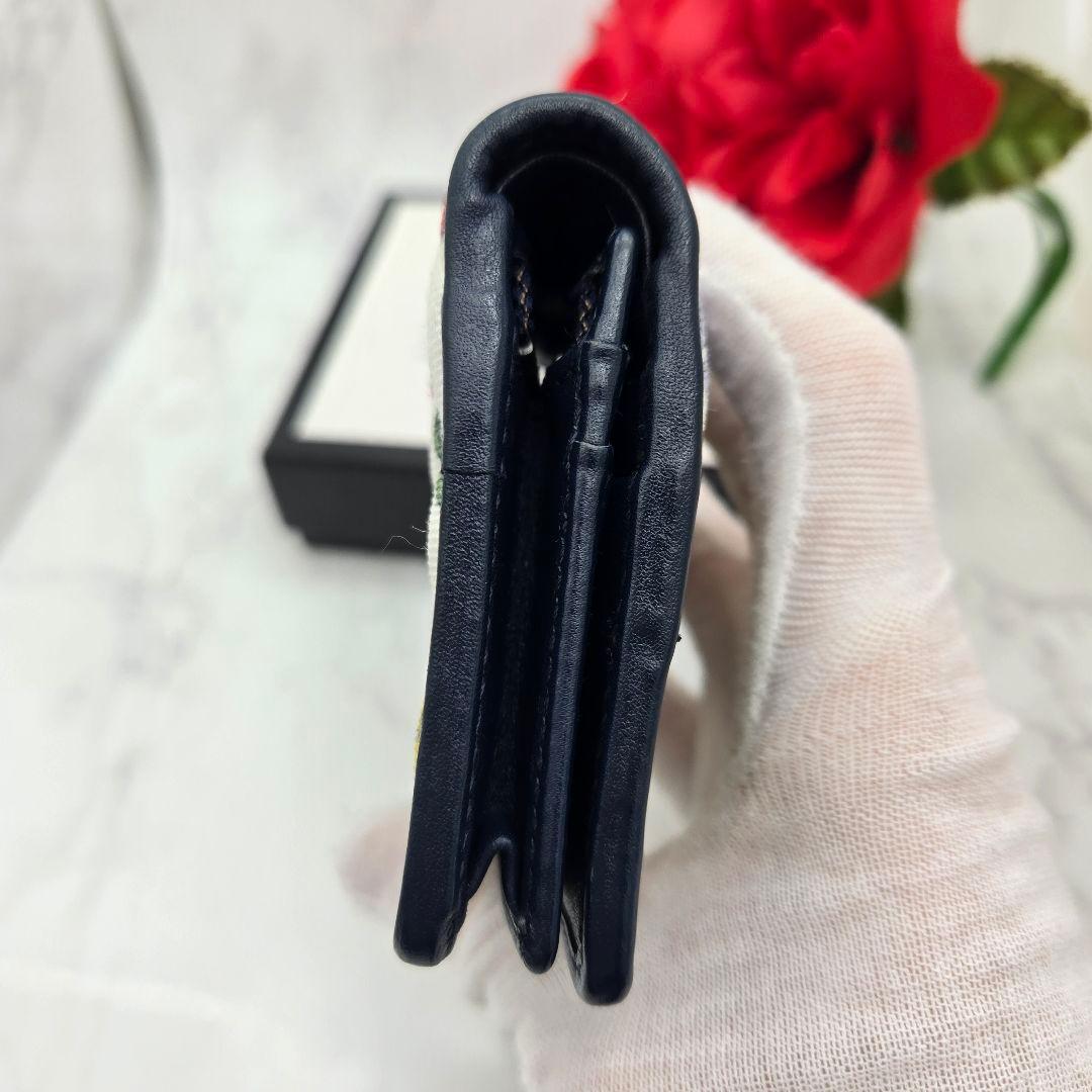 【希少】 GUCCI グッチ 折り財布 財布 ズゥミ フローラ 花 キルティング