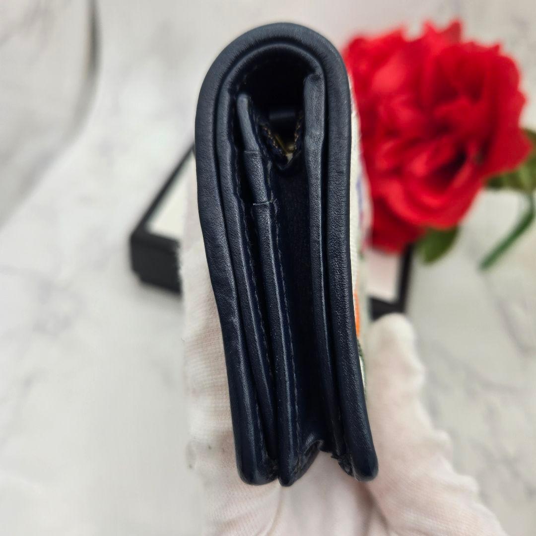 【希少】 GUCCI グッチ 折り財布 財布 ズゥミ フローラ 花 キルティング