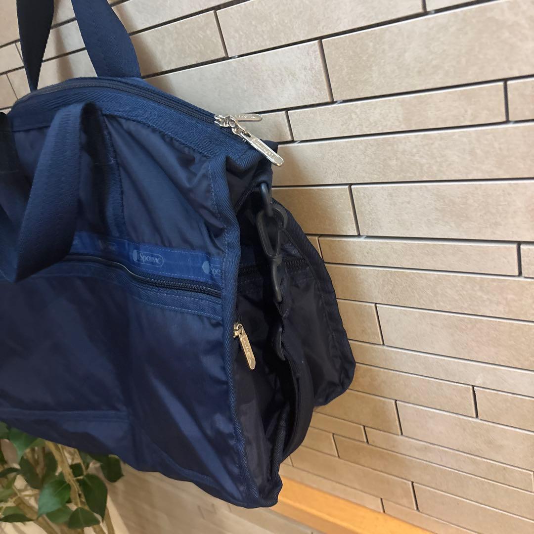 良品　LeSportsac レスポートサック　ボストンバッグ　ネイビー