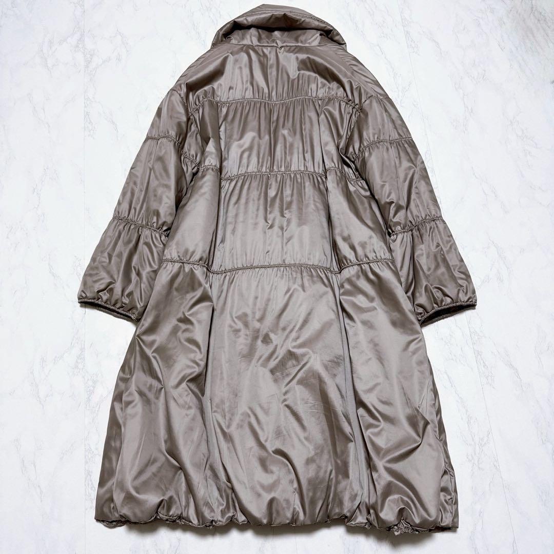 美品✨芽風　センソユニコ　中綿ロングコート　グレー　撥水