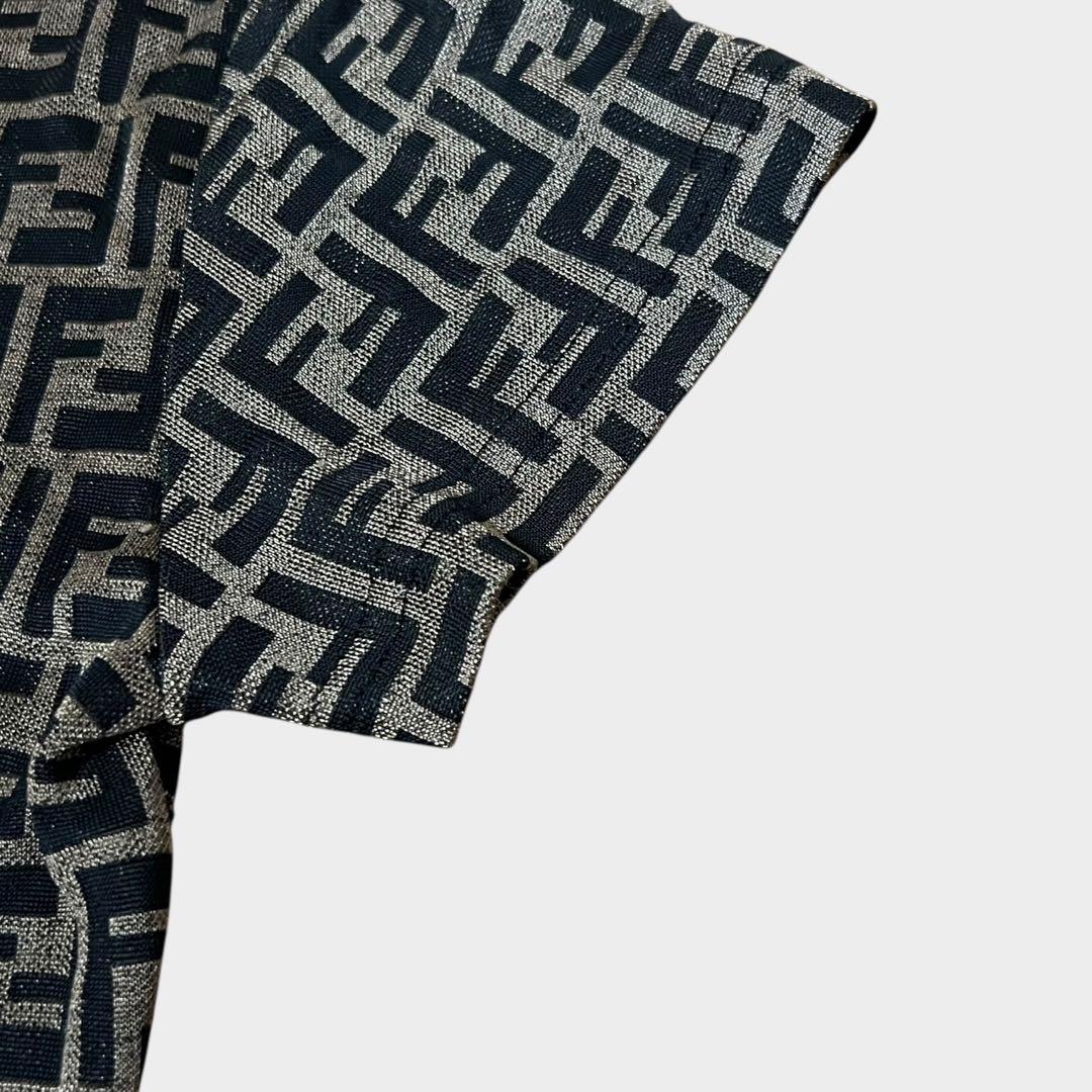 美品 フェンディ ズッカ柄 Tシャツ トップス ブラウン 40サイズ