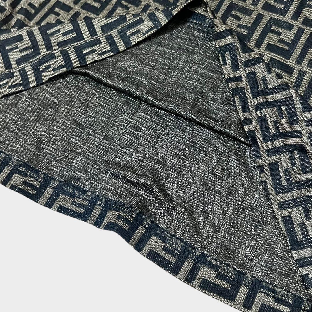 美品 フェンディ ズッカ柄 Tシャツ トップス ブラウン 40サイズ