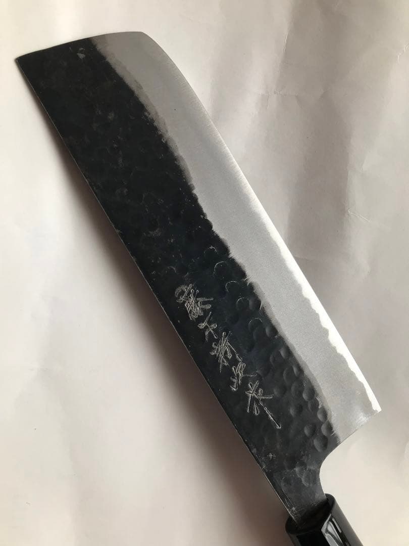 菜切り包丁　藤下新次氏作　白ニ鋼　180mm 新品未使用