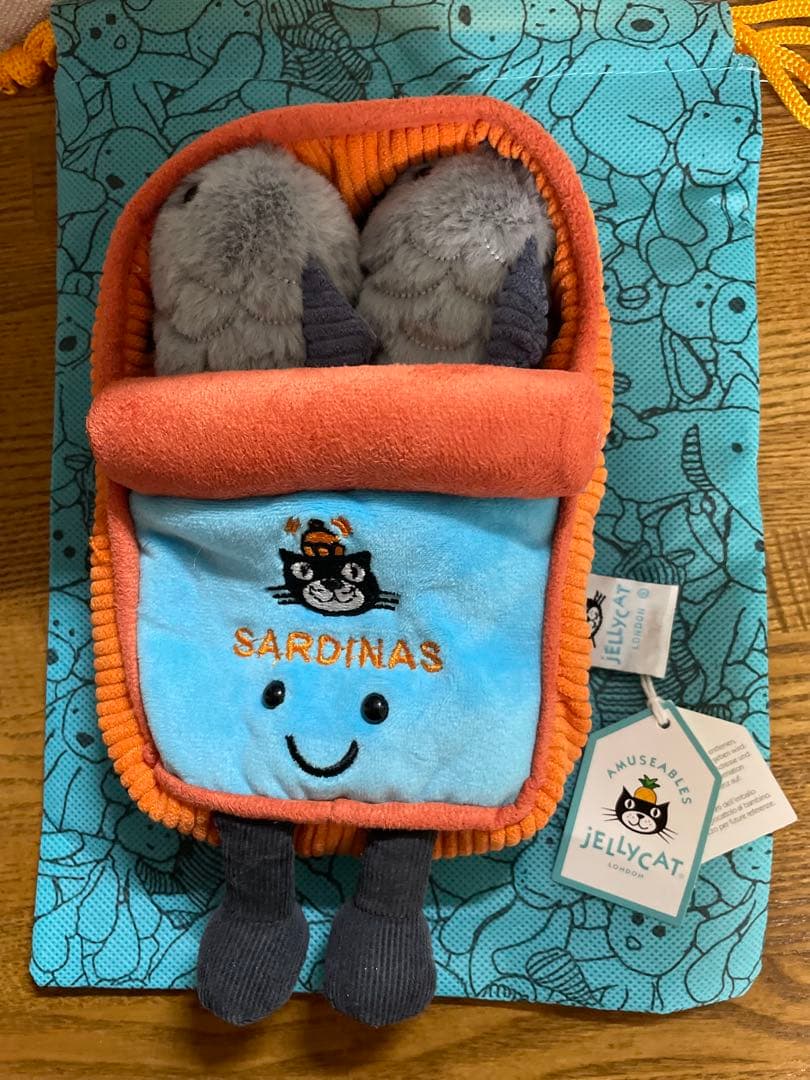 ジェリーキャット完売品/オイルサーディン缶　ぬいぐるみ