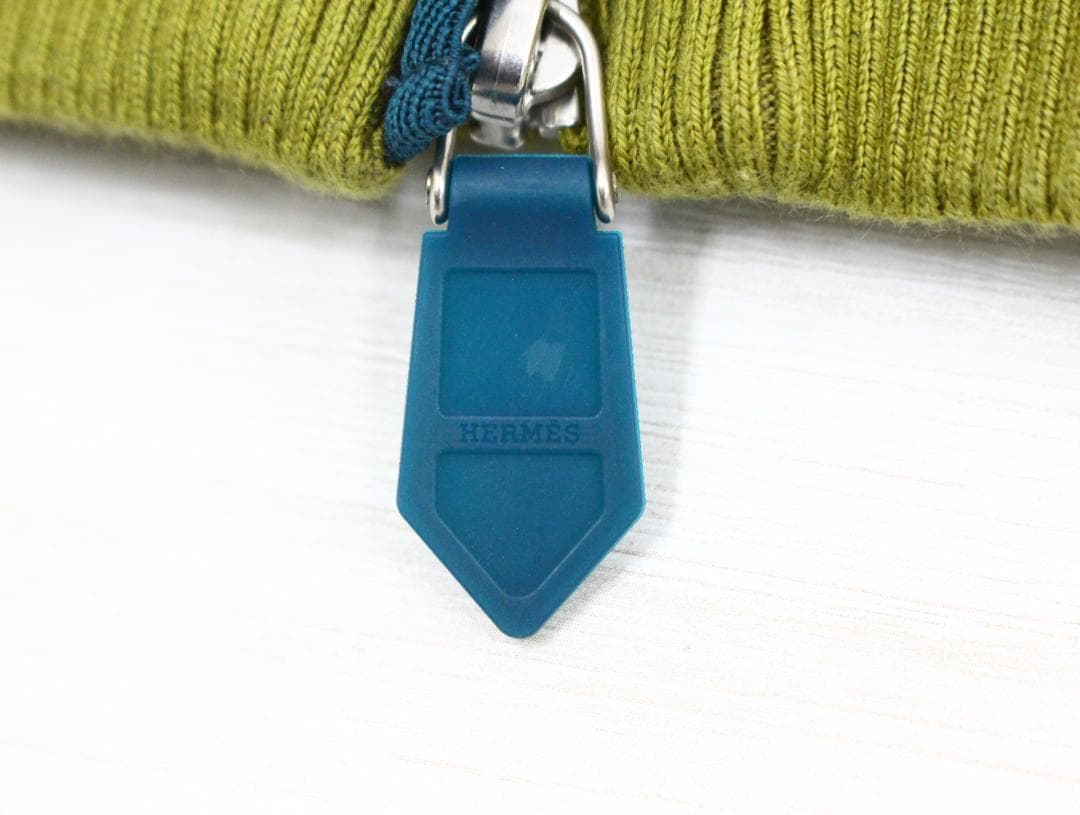 ◇美品 HERMES ナイロンパンツ メンズ カーキ系マスタード×ダークグリーン