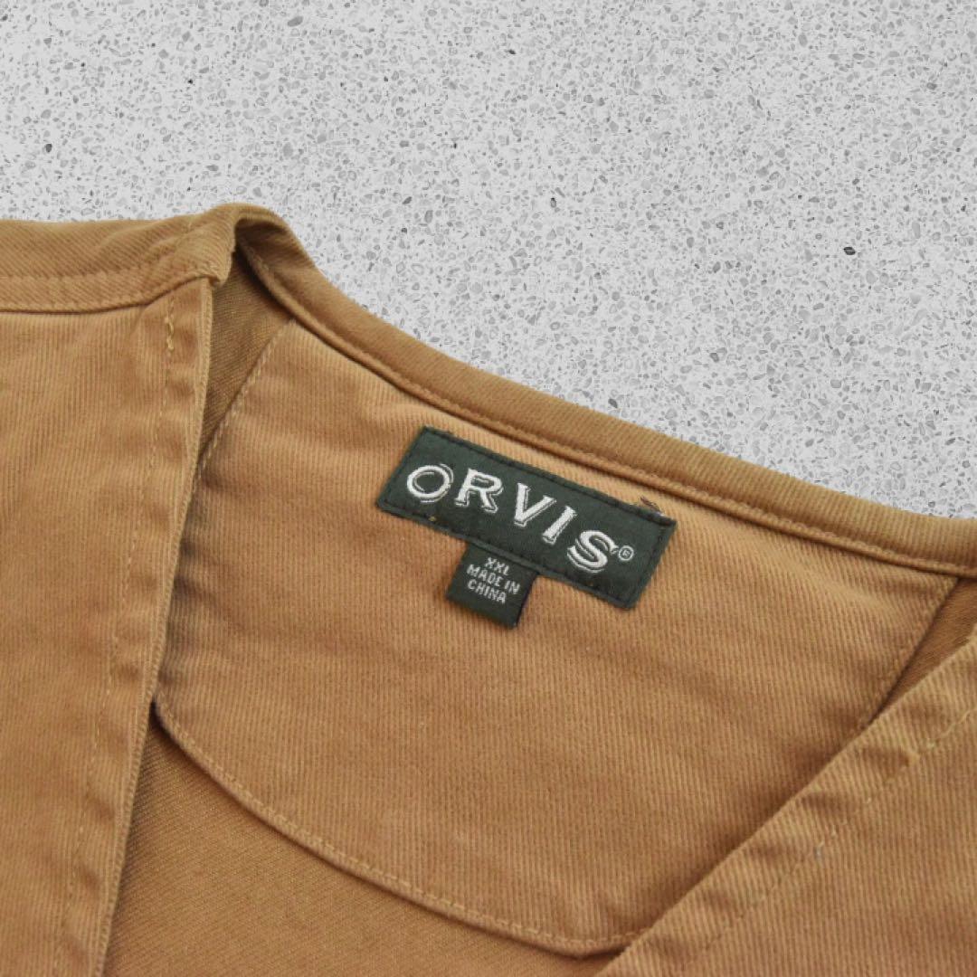 ORVIS コットン ベスト ブラウン 古着 オーバーサイズ　XXL