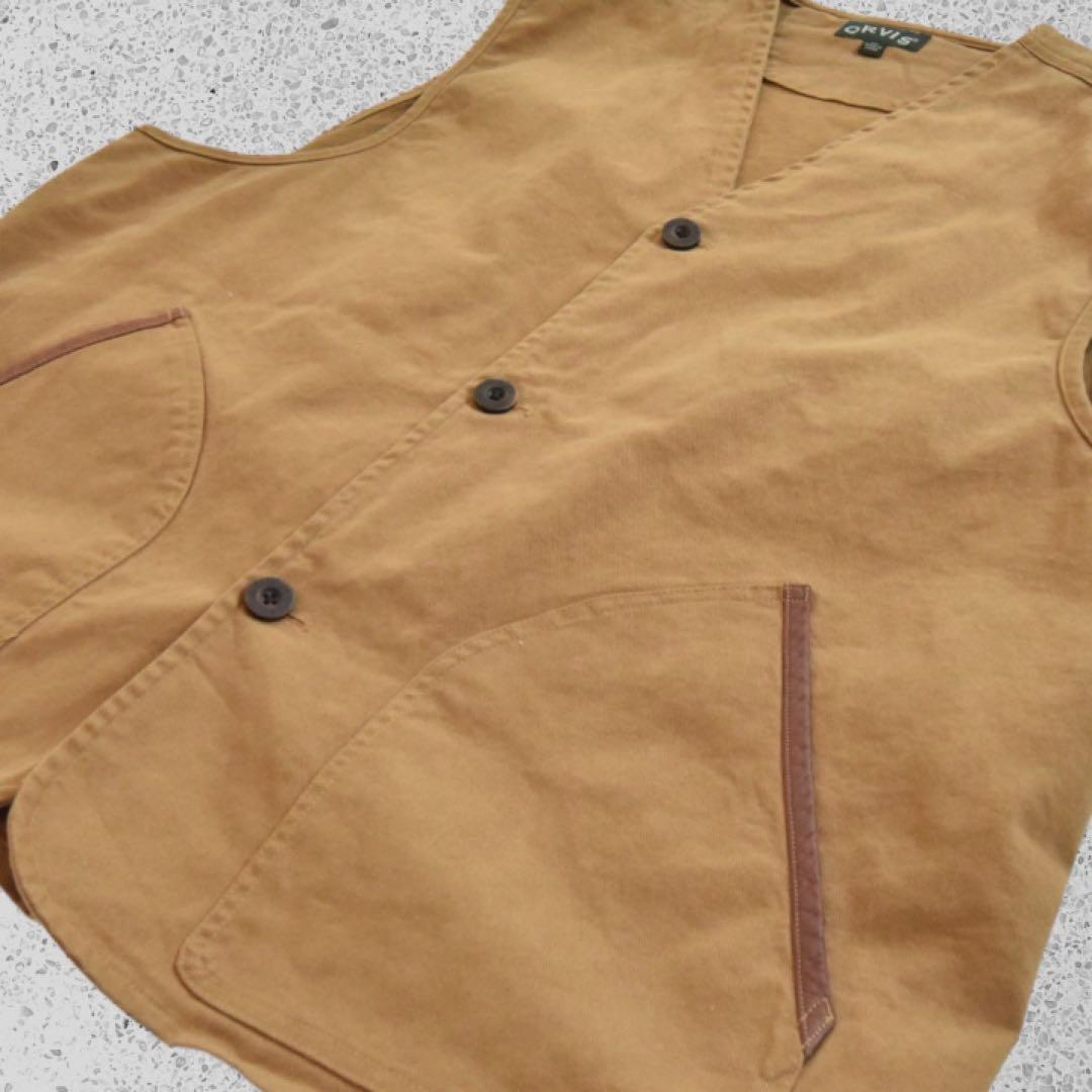 ORVIS コットン ベスト ブラウン 古着 オーバーサイズ　XXL