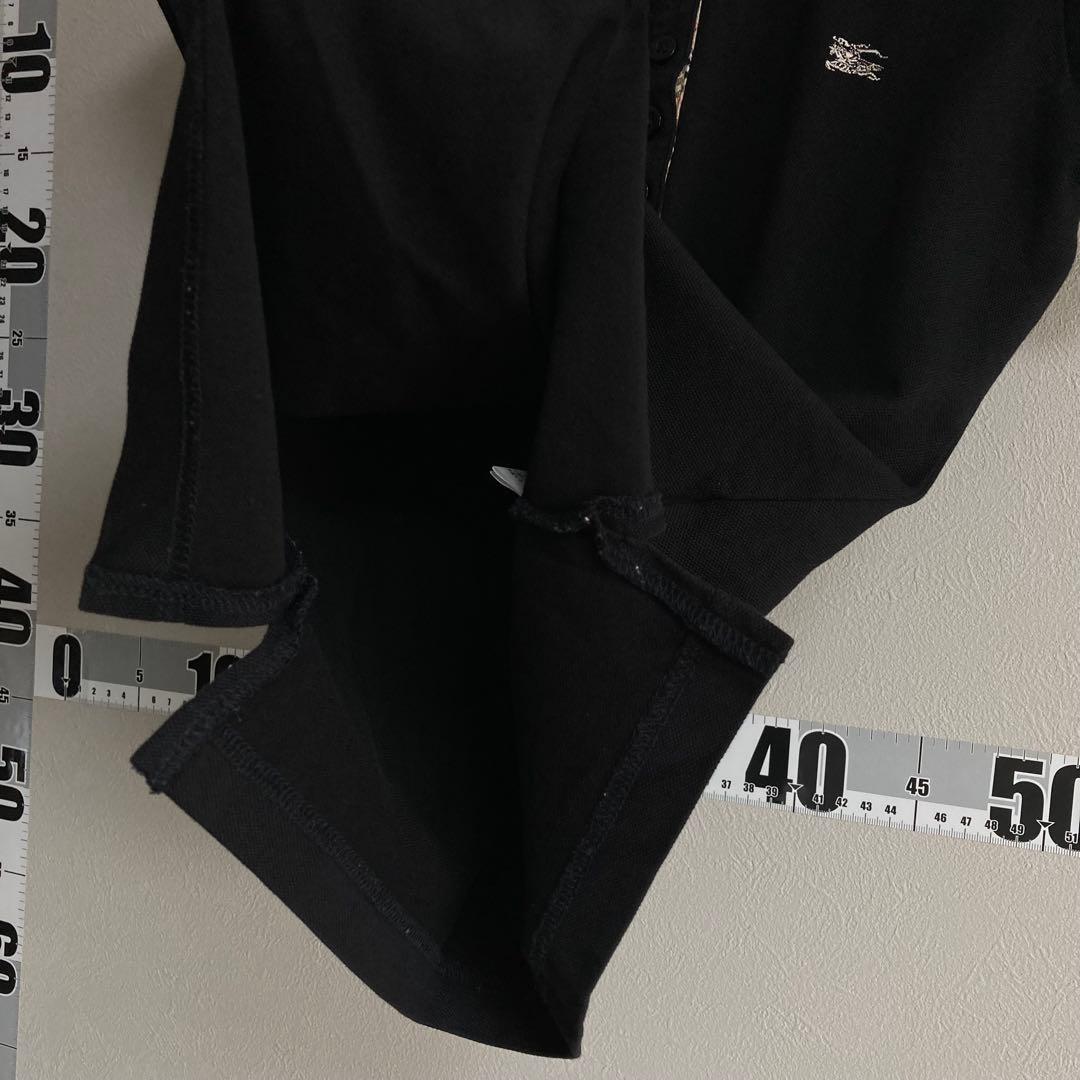 BURBERRYバーバリー ブルーレーベル ポロシャツ 襟付き38 黒 ブラック