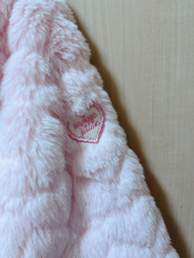 ち*い様 ♡新品メゾピアノハートキルトフェイクファージャケット（ピンク・90サイ
