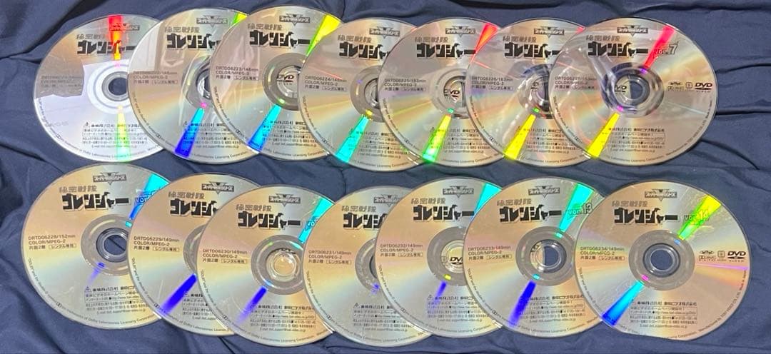 秘密戦隊ゴレンジャー　DVD　1〜14 レンタル落ち