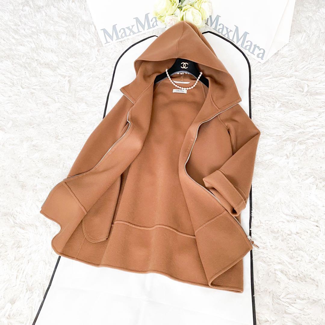 ★美品★マックスマーラ S MaxMara フーデッドコート★