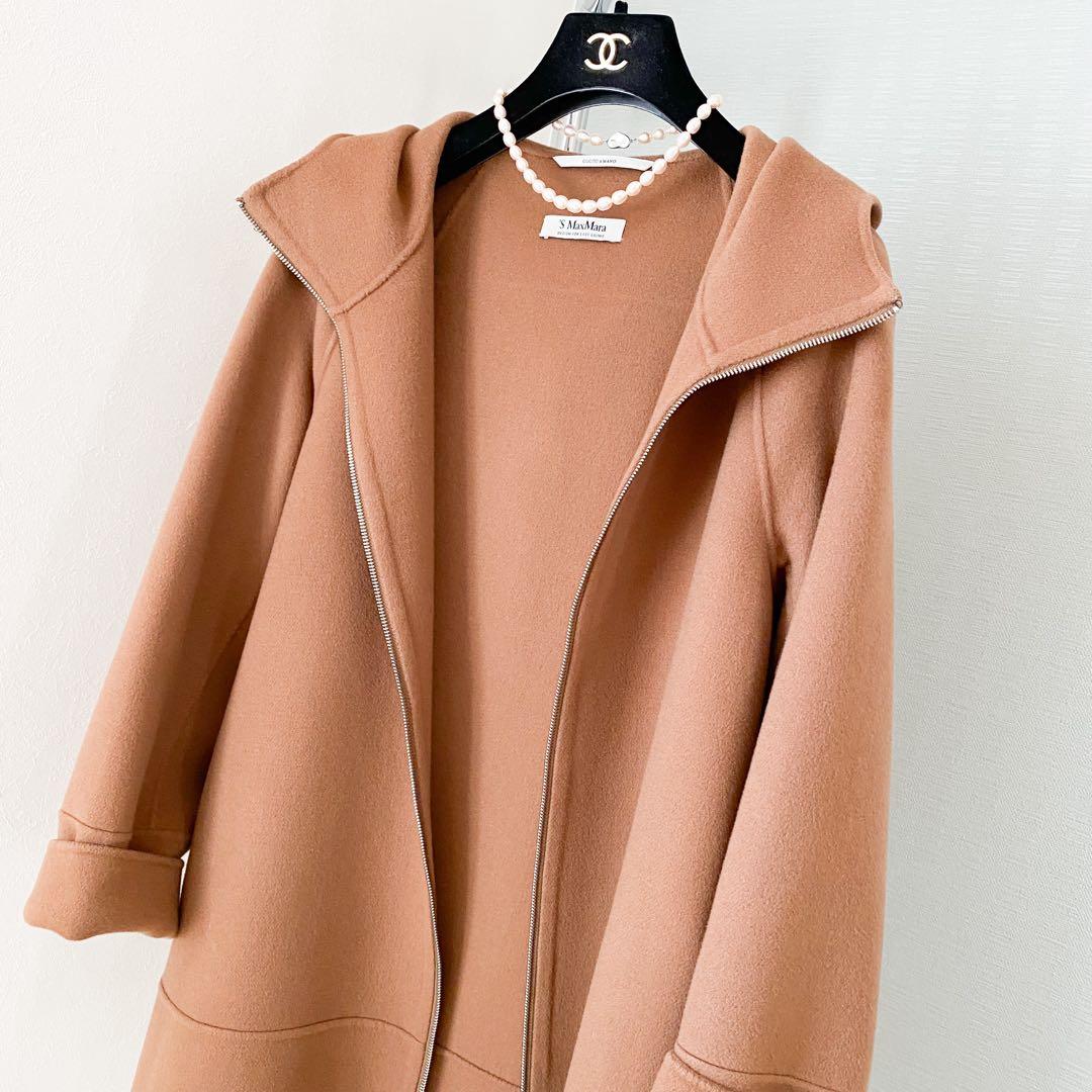 ★美品★マックスマーラ S MaxMara フーデッドコート★